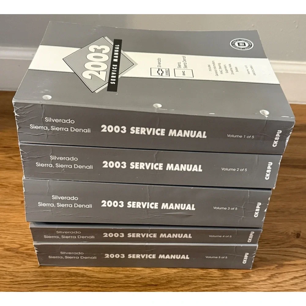 🚗 2003 Chevy Silverado GMC Sierra Denali Factory Service Manual Set 5 Vol